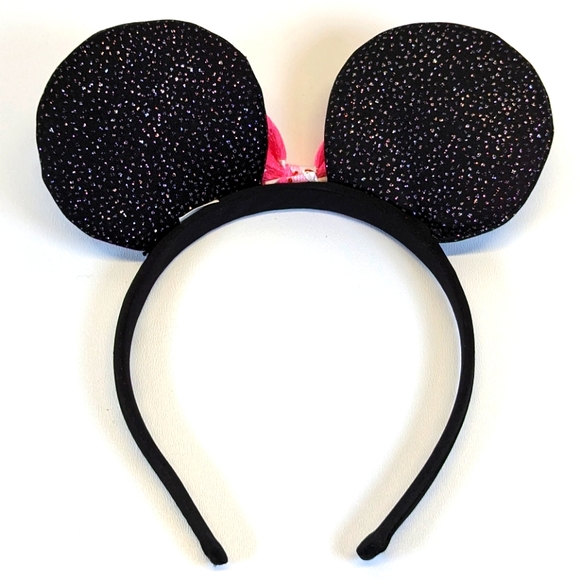 Disney Minnie Mouse Ears with Pink & White Polka Dot Bow Headband - Picture 3 of 3
